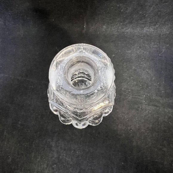 Vintage L E Smith Glass Co Beaded Medallion Perfume Bottle With Stopper - Picture 9 of 10